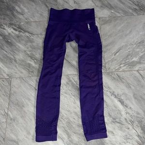 purple gym shark leggings